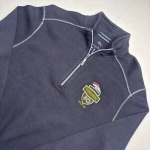 Tommy Bahama Mens Denver Broncos Super Bowl 50 Champions 1/4 Zip Pullover M